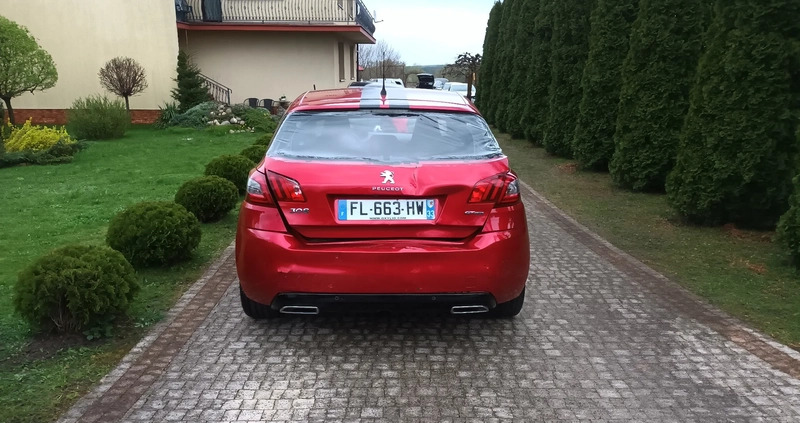 Peugeot 308 cena 39800 przebieg: 78000, rok produkcji 2019 z Kielce małe 79